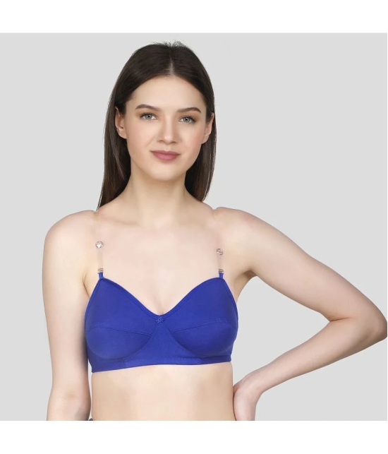 TCG Pack of 2 Cotton Blend Non Padded Womens Everyday Bra ( Blue ) - None