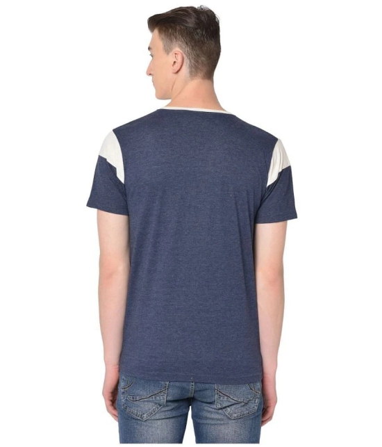 Glito - Navy Cotton Blend Regular Fit Mens T-Shirt ( Pack of 1 ) - None