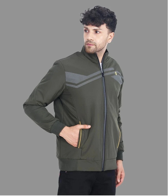 Dollar - Grey PU Leather Regular Fit Mens Windcheater Jacket ( Pack of 1 ) - None