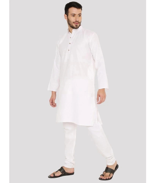 Maharaja - White Cotton Mens Regular Kurta ( Pack of 1 ) - None