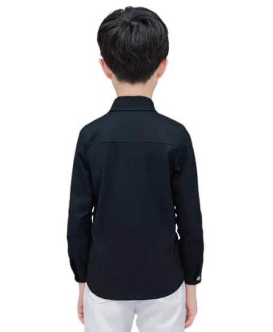 4jstar Casual Black Plain Shirt for Boys