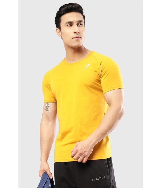 Fuaark Mustard Cotton Slim Fit Mens Sports T-Shirt ( Pack of 1 ) - None