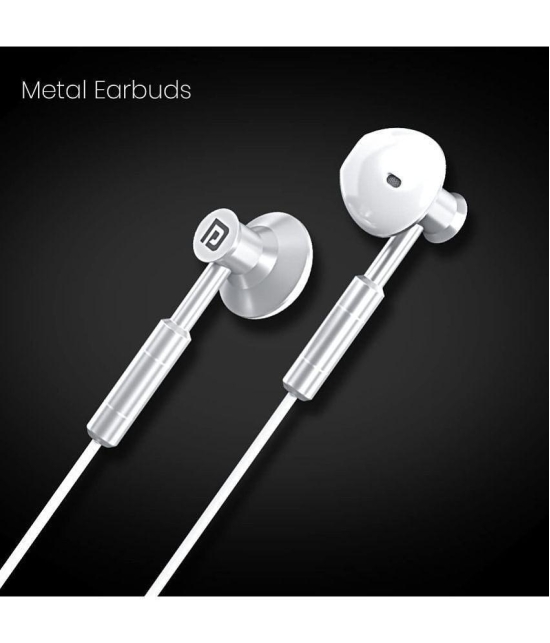 Portronics EAR 1 3.5 mm Wired Earphone In Ear Tangle Free Cable White