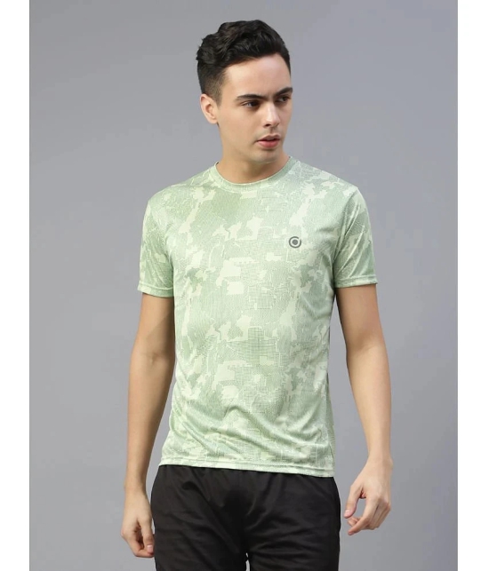 Diaz Cotton Blend Regular Fit Printed Half Sleeves Mens T-Shirt - Green ( Pack of 1 ) - None