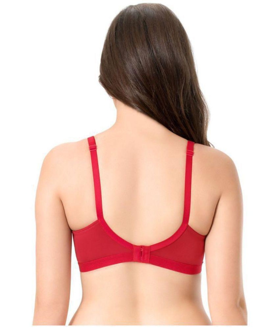 Everyde by Amante Polyester Everyday Bra - Red Single - 32D