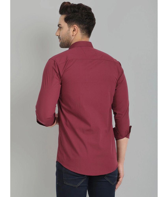 VERTUSY - Maroon 100% Cotton Regular Fit Men's Casual Shirt ( Pack of 1 ) - None