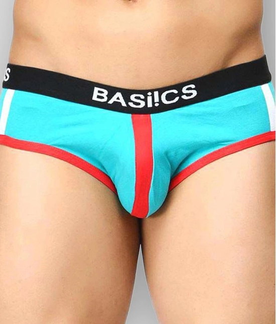 BASIICS By La Intimo Pack of 2 Cotton Blend Mens Briefs ( Multicolor ) - S