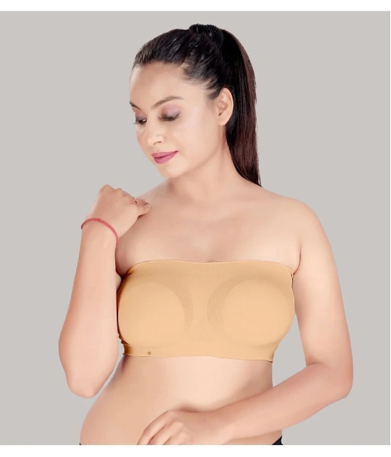 HAYA Beige Polyester Non Padded Womens Strapless Bra ( Pack of 1 ) - None