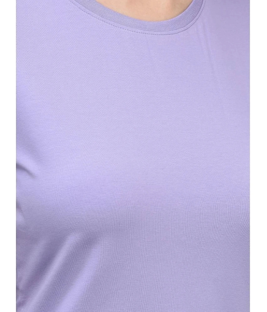 Dollar Purple Cotton Blend Regular Fit Womens T-Shirt ( Pack of 1 ) - None