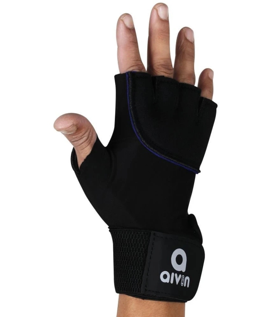 Aivin Gripper Unisex Polyester Gym Gloves For Beginners Fitness Training and Workout With Half-Finger Length - One Size