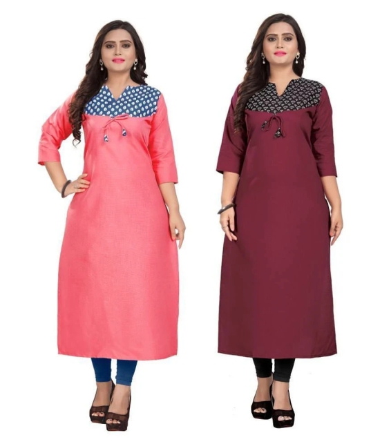 Rangrasiya Multicolor Cotton Straight Kurti - M