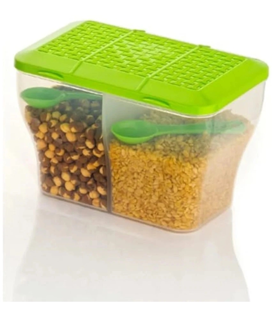 HOMETALES Dal/Masala/Vegetable Plastic Multicolor Multi-Purpose Container ( Set of 2 ) - Multicolor