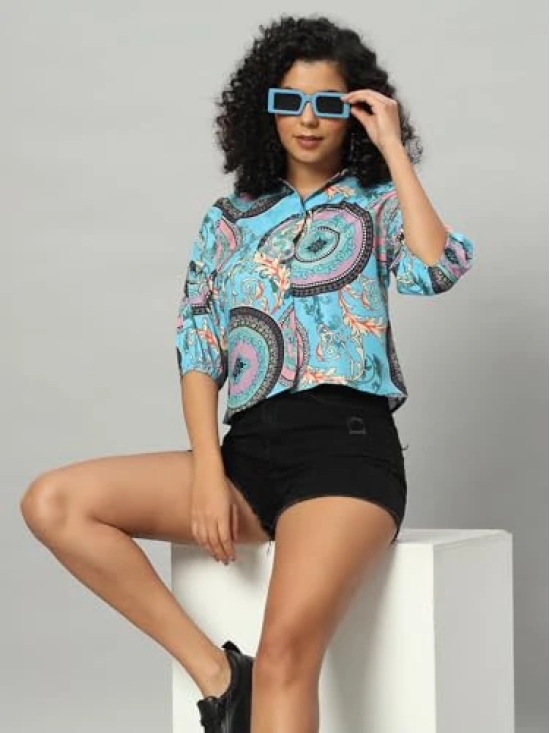 FUNDAY FASHION Women Regular Fit Printed Casual Satin Shirt