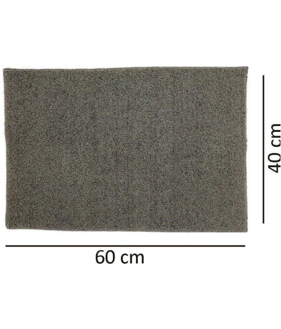 Abhikram Gray Single Door Mat - ( 60 X 40 ) - Gray