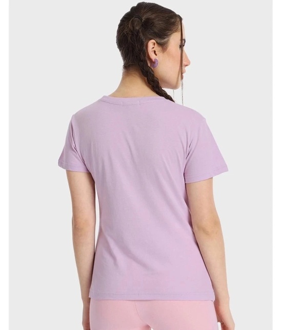 AKTIF Lavender Cotton Blend Regular Fit Womens T-Shirt ( Pack of 1 ) - None