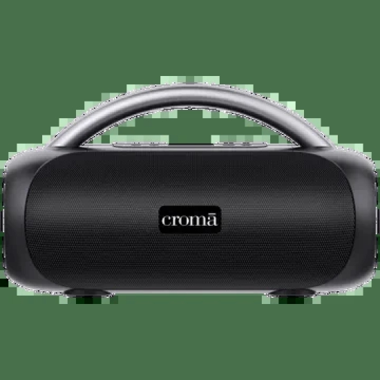 Croma 20W Portable Bluetooth Speaker (Water Resistant, 5 Hours Playback Time, Premium Black