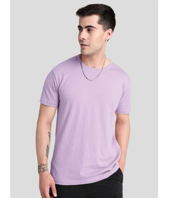 AKTIF Cotton Oversized Fit Printed Half Sleeves Mens T-Shirt - Lavender ( Pack of 1 ) - None