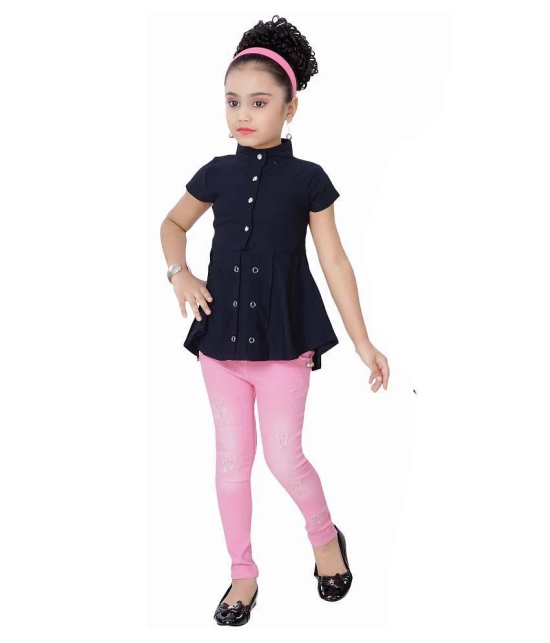 Arshia Fashions Girls Party Wear Top And Jeans Set - None