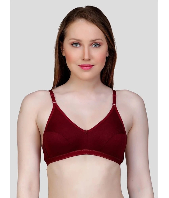 TCG Pack of 1 Cotton Blend Non Padded Womens Push Up Bra ( Maroon ) - None