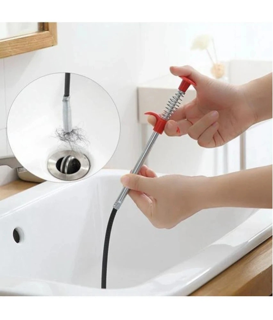 Jetudoo Drain Pipe Cleaning Spring ,Hair Catching Wire Steel Drain Cleaner