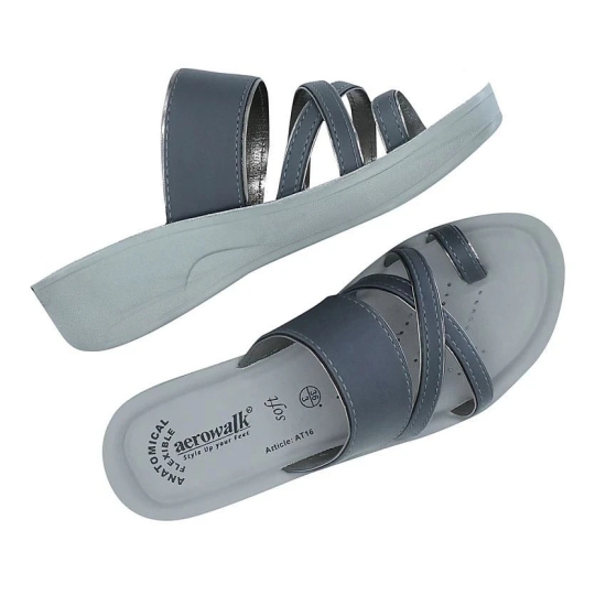 Aerowalk Gray Womens Flats - None