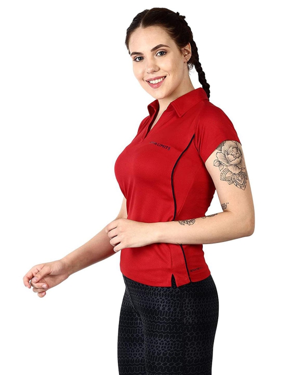 WOMEN CORE POLO-XS / Red