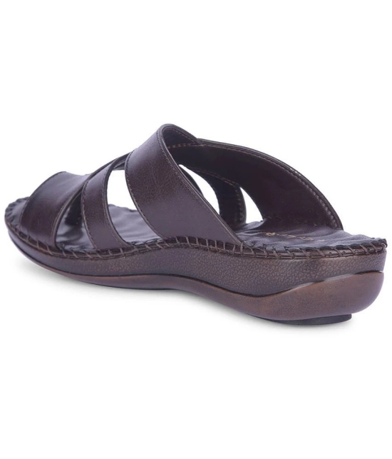 Liberty Brown Womens Leather Slipper - None