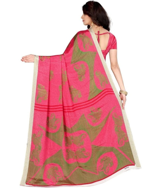 LEELAVATI - Multicolor Crepe Saree With Blouse Piece ( Pack of 1 ) - Multicolor