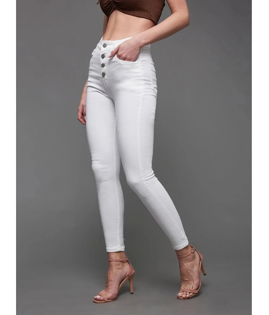 Miss Chase - White Denim Skinny Fit Womens Jeans ( Pack of 1 ) - None