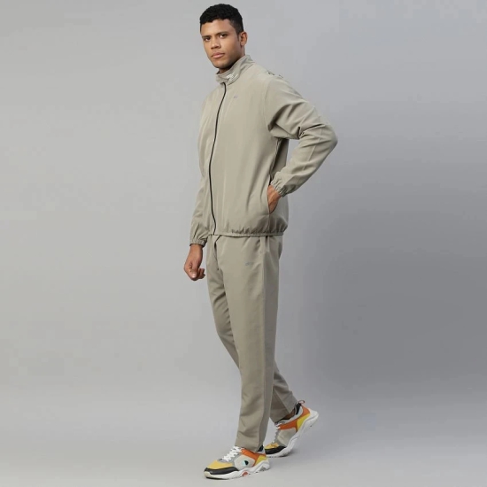 Dida Sportswear Light Grey Polyester Regular Fit Solid Mens Sports Tracksuit ( Pack of 1 ) - None