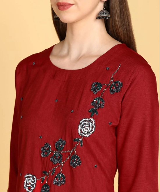 Designer Floral Hand Work Embroidery Kurti