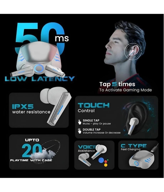 COREGENIX ULTRATANK Bluetooth True Wireless (TWS) In Ear 20 Hours Playback Low Latency,Powerfull bass IPX4(Splash & Sweat Proof) White