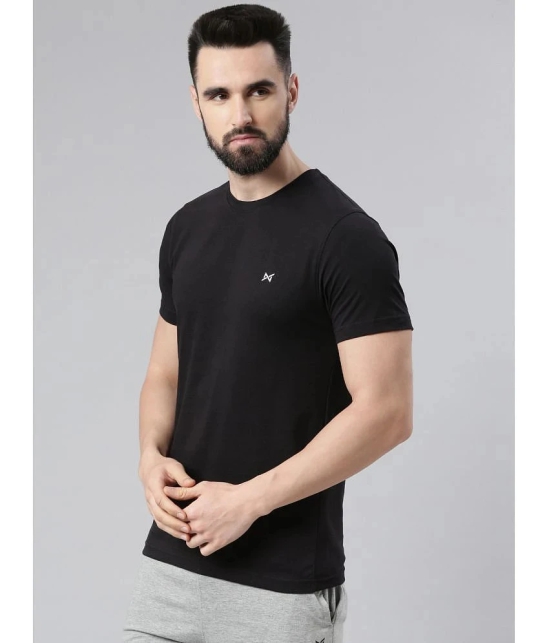 Force NXT - Black 100% Cotton Regular Fit Mens T-Shirt ( Pack of 1 ) - None