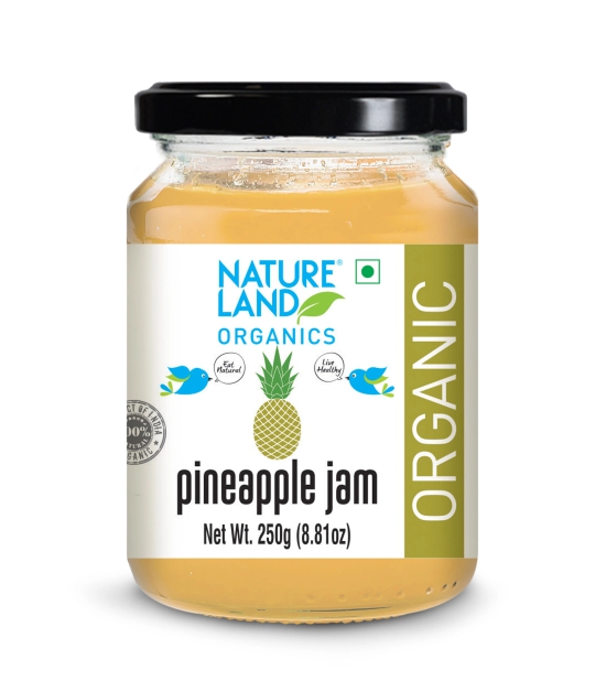 Natureland Organics Mango Jam And Pineapple Jam Combo, 250 gm Each - Pack of 2