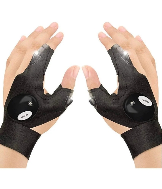 GKBOSS Half Fingers Nylon Riding Gloves ( Pair of 2 ) - Freesize