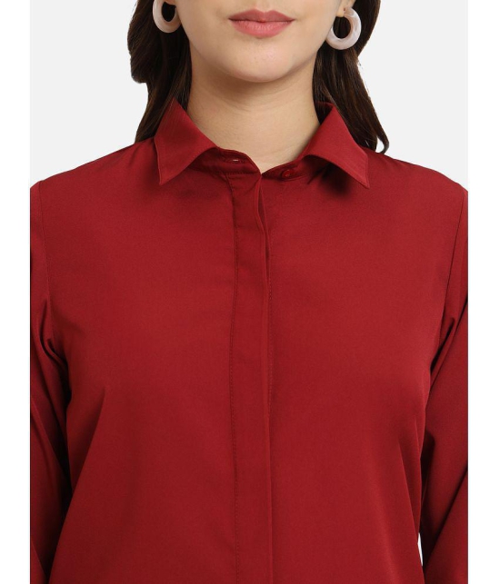 ALL WAYS YOU Red Crepe Womens Shirt Style Top ( Pack of 1 ) - None