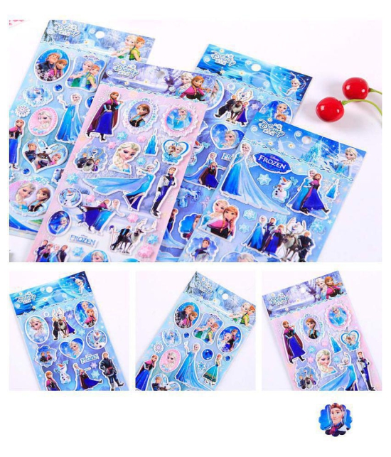 iDream Frozen Cartoon Stickers for Kids, Craft Decals, Label, Stationery, Album Stickers (Set of 4)