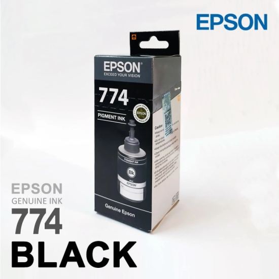 Epson T7741 / 774 Black Pigment Genuine Ink Bottle 140 ml-Black