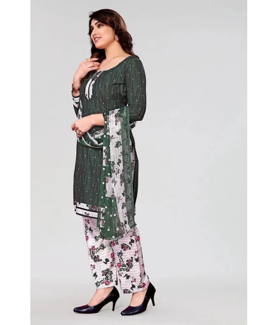 Anand Unstitched Crepe Printed Dress Material - Green ( Pack of 1 ) - Green