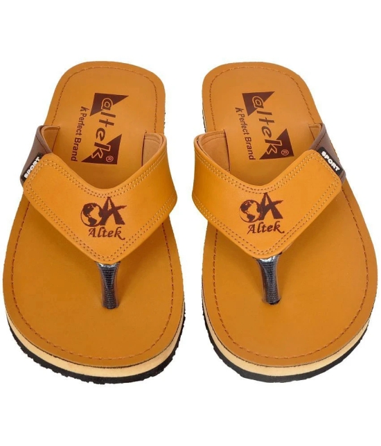 Altek - Tan Mens Thong Flip Flop - None