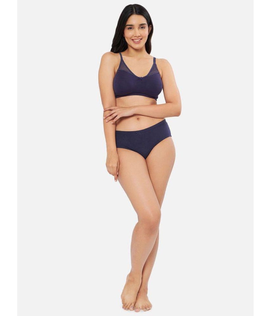 Amante - Navy Blue Cotton Non Padded Women's Everyday Bra ( Pack of 1 ) - None