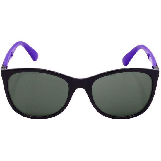 Hrinkar Green Cat-eye Sunglasses Brands Black, Violet Frame Goggles for Women - HRS-BT-06-BK-VLT-GRN