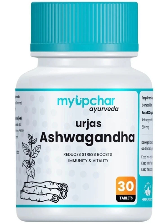 myUpchar Ayurveda Urjas 10x Stronger Ashwagandha Capsule| 10:1 Extract sourced from Himalaya | Boost Immunity, helps in Reducing Stress - 30 Capsule