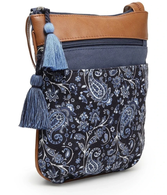 Anekaant Navy Blue PU Sling Bag - Navy Blue