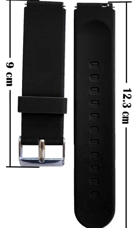 Exelent Watch Strap belt 19MM Strap for Compatible with Silicone Replacement Strap Belt (Black-, 19 mm)