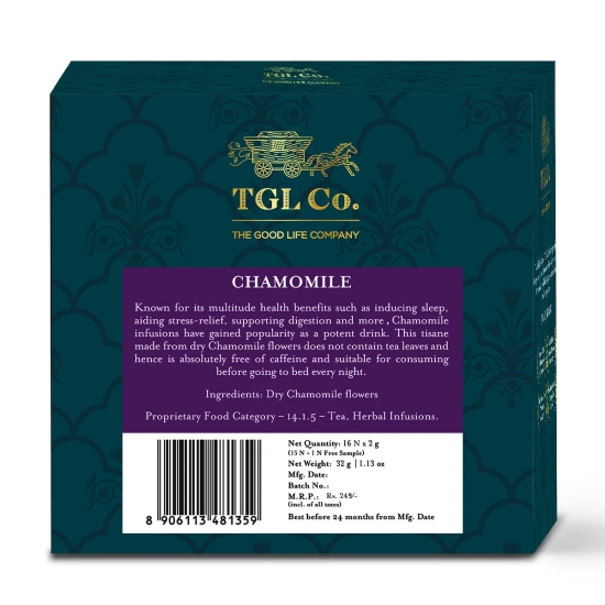 TGL Co. Chamomile Tea 16 Tea Bags-TGL Co. Chamomile Tea 16 Tea Bags