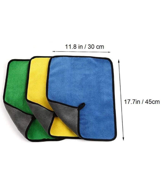 Penyanâ?¢ Heavy Microfiber Cloth 800 GSM, Size 30 x 45 cm, Pack of 2, for Car Cleaning and Detailing, Double Sided, Extra Thick Plush Microfiber Towel Lint-Free