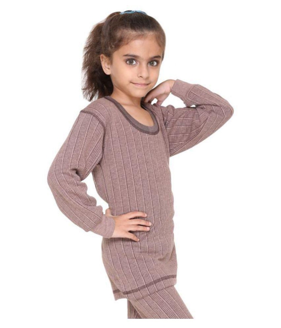 Vimal Jonney Coffee Cotton Blend Thermal Tops - 5-6 Years