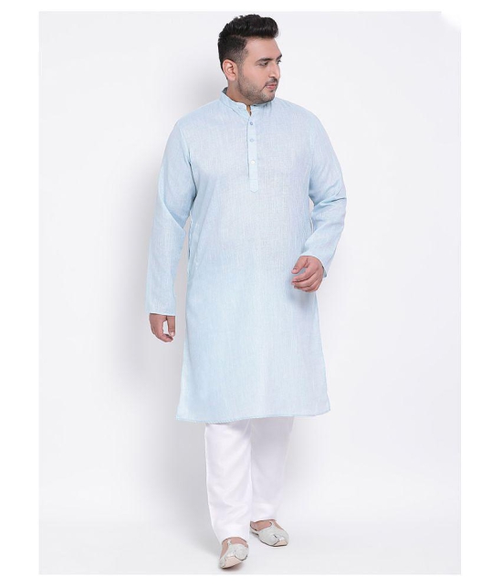 Hangup Green Linen Kurta Pyjama Set - None