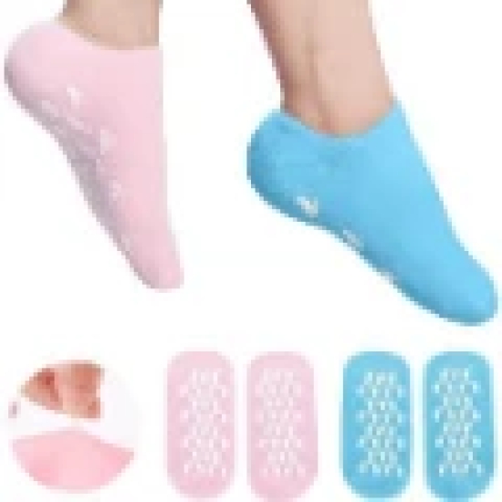 WUGO::Women's Spa Slipper Socks with Non-Slip Dots, Soft and Comfortable Terry Cloth Slip-On Booties for Home, Travel, Yoga, Spa, Hotel